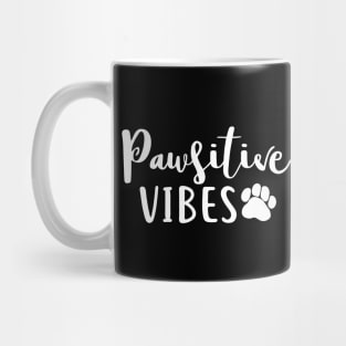 Pawsitive vibes dog lover design - funny dog saying Mug